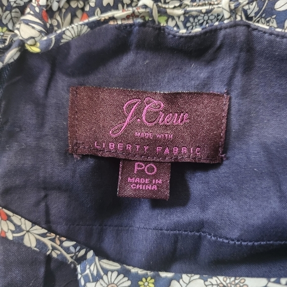 J. Crew Liberty Fabrics Blue Floral Strappy back Midi Dress Girly Prarie Fairyco - Picture 15 of 16